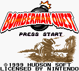 Bomberman Quest title screen for GameBoy Color